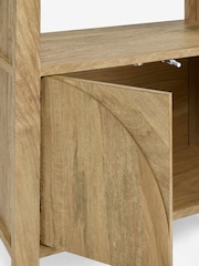 Mid Natural Arches Mango Wood Effect Narrow Shelf - Image 8 of 11