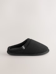 Black Warm Lined Slipper Mules - Image 2 of 5