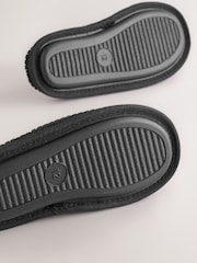 Black Warm Lined Slipper Mules - Image 3 of 5