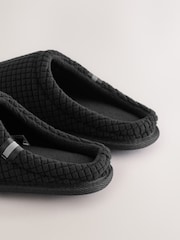 Black Warm Lined Slipper Mules - Image 4 of 5