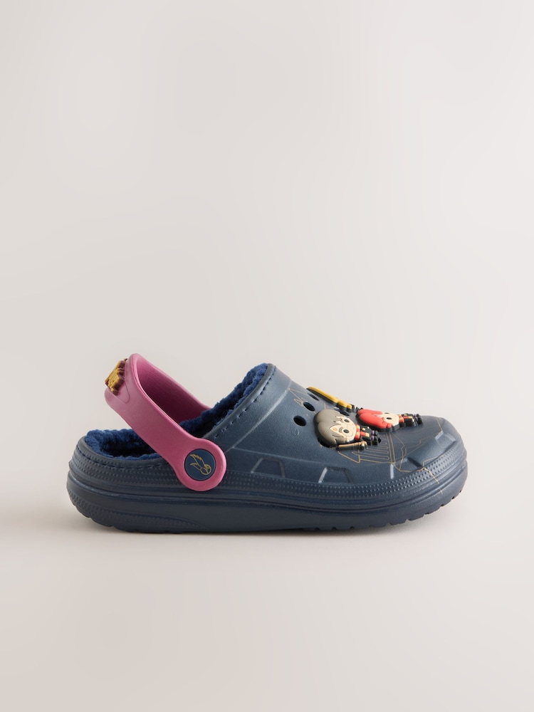 Navy Harry Potter Warm Lined Slipper Clogs - Image 2 of 5 Navy Harry Potter Warm Lined Slipper Clogs - Image 2 of 5