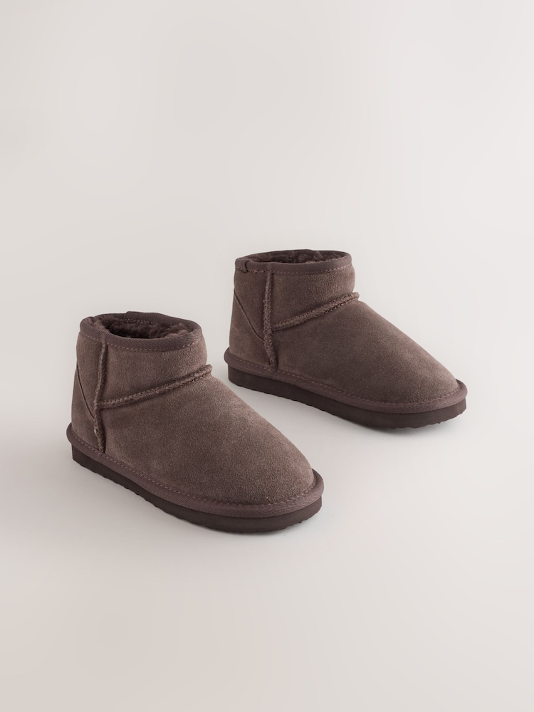 Chocolate Brown Slipper Boots - Image 1 of 5