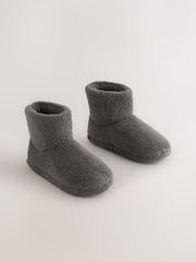 Grey Borg Fleece Slipper Boots - Image 1 of 5