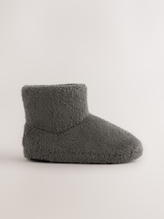 Grey Borg Fleece Slipper Boots - Image 2 of 5