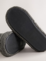 Grey Borg Fleece Slipper Boots - Image 4 of 5