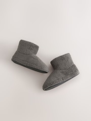 Grey Borg Fleece Slipper Boots - Image 5 of 5