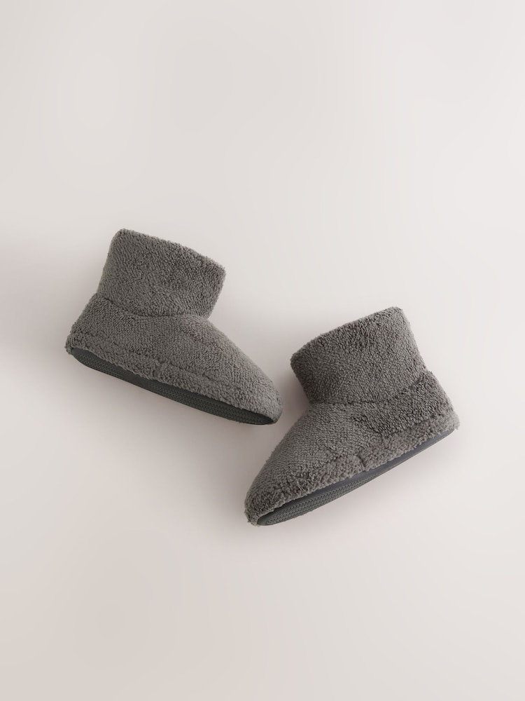 Grey Borg Fleece Slipper Boots - Image 5 of 5