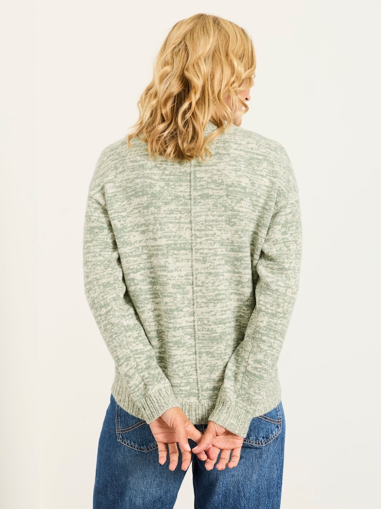 Buy FatFace Barley Green Twist Knitted Crew Neck Jumper from Next Australia