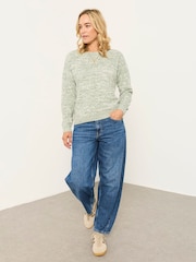 Buy FatFace Barley Green Twist Knitted Crew Neck Jumper from Next Australia