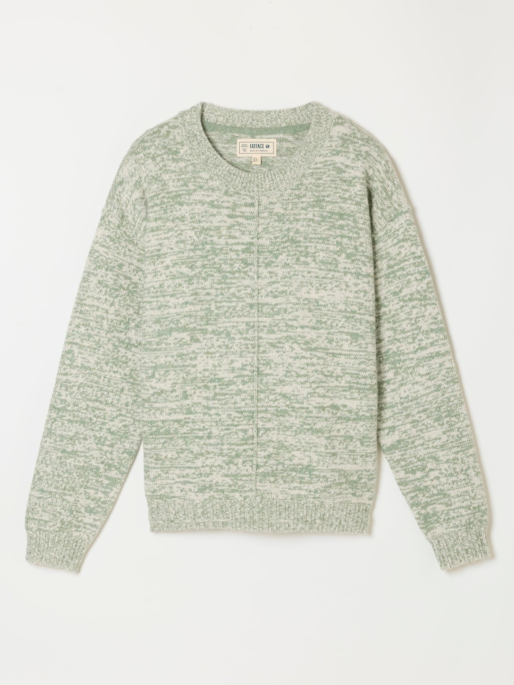 Buy FatFace Barley Green Twist Knitted Crew Neck Jumper from Next Australia