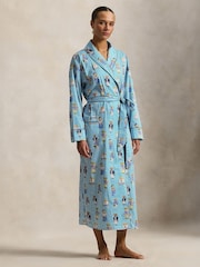 Polo Ralph Lauren Blue Heritage Allover Bear Robe - Image 1 of 5