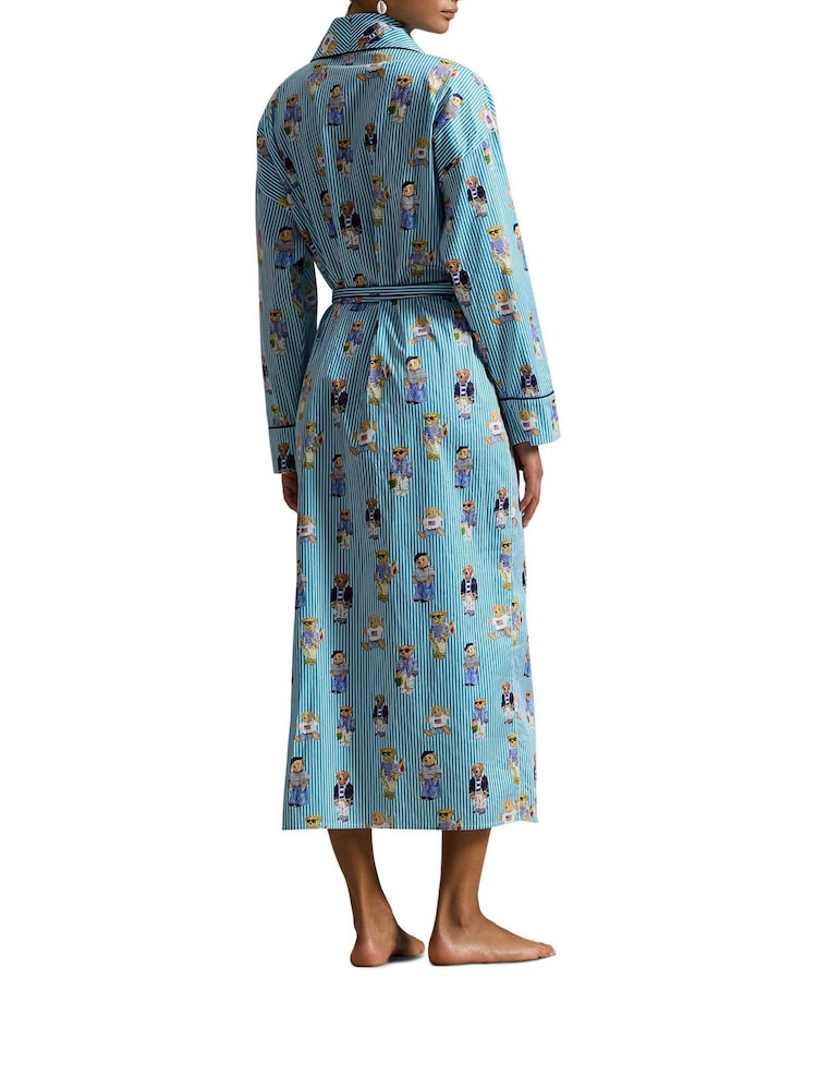 Polo Ralph Lauren Blue Heritage Allover Bear Robe - Image 2 of 5