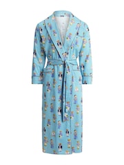 Polo Ralph Lauren Blue Heritage Allover Bear Robe - Image 5 of 5