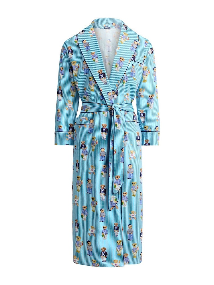 Polo Ralph Lauren Blue Heritage Allover Bear Robe - Image 5 of 5