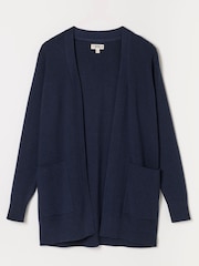 FatFace Selene Navy Knitted Longline Cardigan - Image 5 of 5