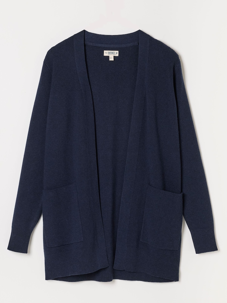 FatFace Selene Navy Knitted Longline Cardigan - Image 5 of 5