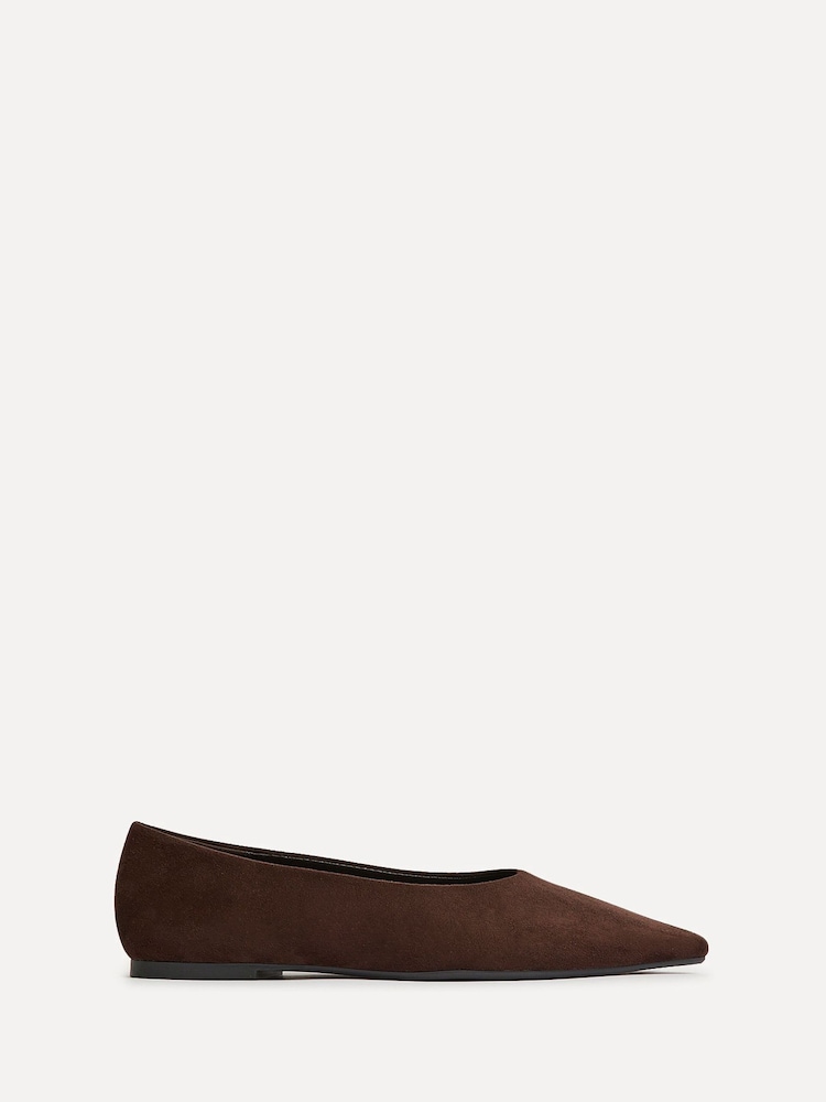 بني - Linzi Direct Point Toe Flat Ballet Pumps - صورة 2 من 5 بني - Linzi Direct Point Toe Flat Ballet Pumps - صورة 2 من 5