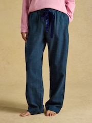 Navy check Woven Brushed Cotton Pyjama Bottoms - Image 1 of 8