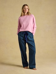 Navy check Woven Brushed Cotton Pyjama Bottoms - Image 5 of 8