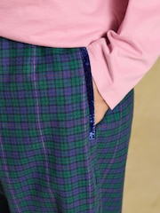 Navy check Woven Brushed Cotton Pyjama Bottoms - Image 6 of 8