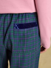 Navy check Woven Brushed Cotton Pyjama Bottoms - Image 7 of 8