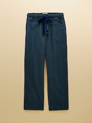 Navy check Woven Brushed Cotton Pyjama Bottoms - Image 8 of 8