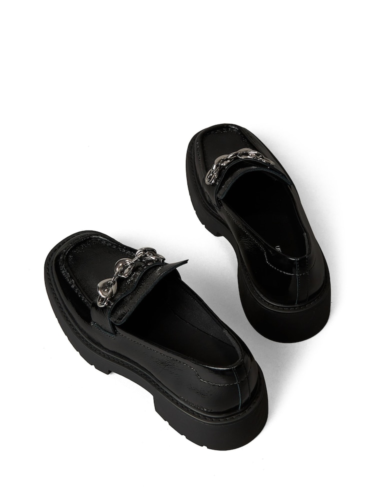 Calvin Klein Black Chunky Sole Loafers Calvin Klein chunky leather loafers in black | ASOS main image 3