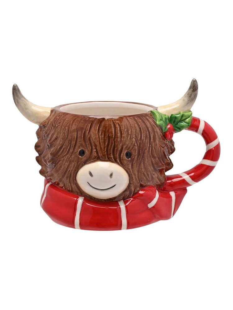 Widdop Brown Highland Cow Ceramic Mug - Image 1 of 2