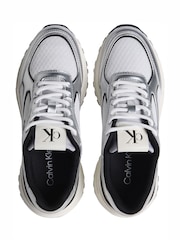 Calvin Klein Silver Trailblazer — Mesh Mix Runner Trainers - Image 4 of 4