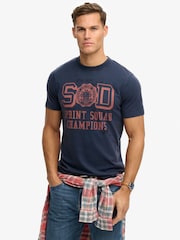Superdry Blue Vintage Prep Relaxed T-Shirt - Image 1 of 5