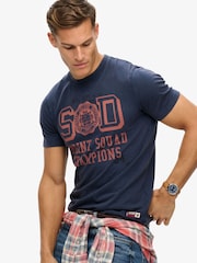 Superdry Blue Vintage Prep Relaxed T-Shirt - Image 2 of 5