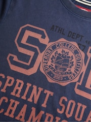 Superdry Blue Vintage Prep Relaxed T-Shirt - Image 5 of 5
