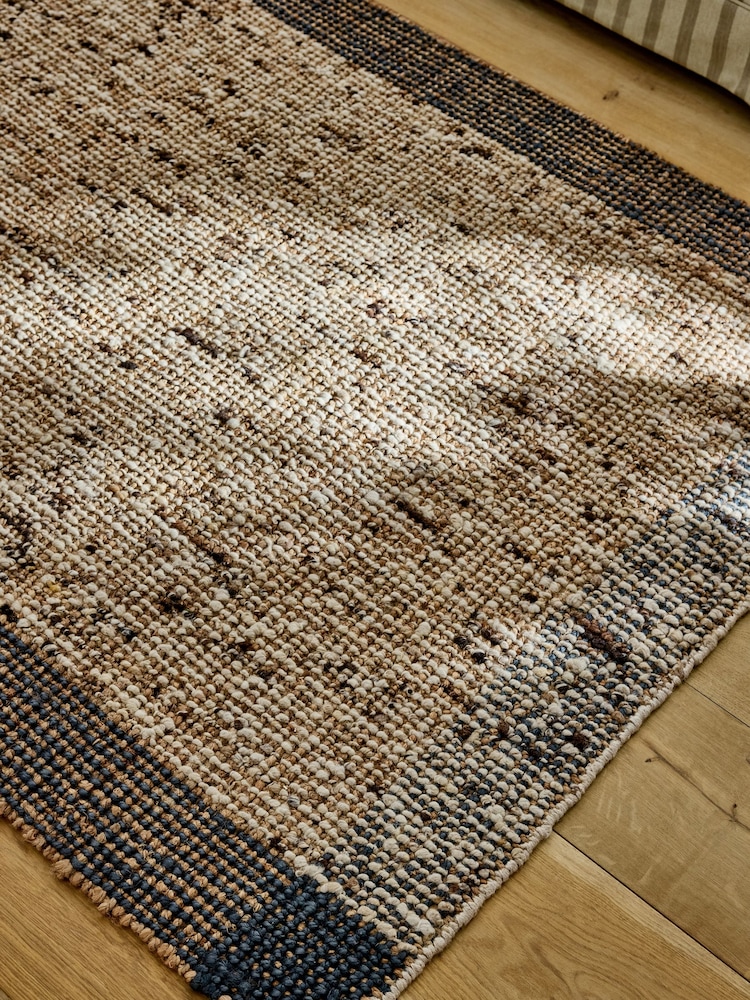 Laura Ashley Natural Jute Stripe Border Rug - Image 2 of 5 Laura Ashley Natural Jute Stripe Border Rug - Image 2 of 5