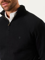 FatFace Rye Black Half Neck Knitted Jumper - Image 3 of 5