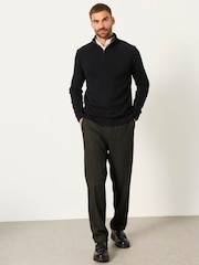 FatFace Rye Black Half Neck Knitted Jumper - Image 4 of 5