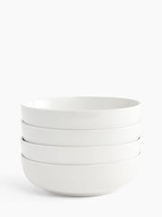 Set of 4 White Moderna Pasta Bowls - Image 1 of 1