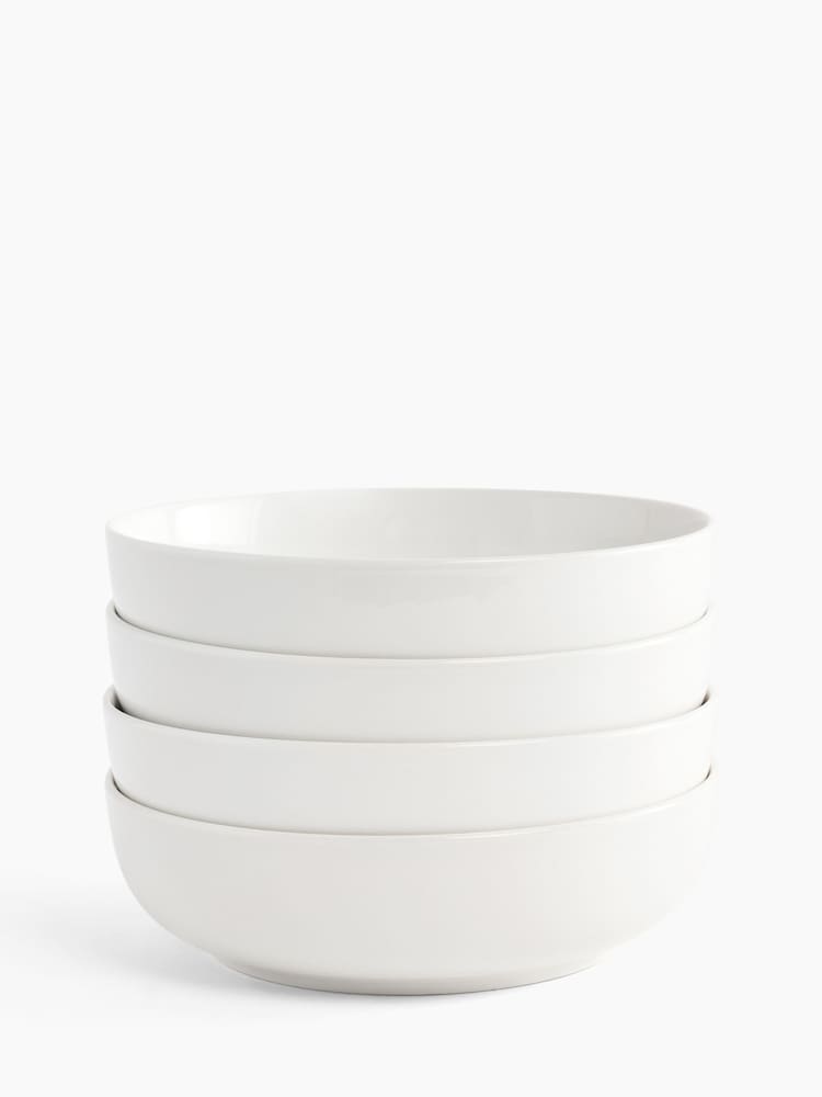 Set of 4 White Moderna Pasta Bowls - Image 1 of 1 Set of 4 White Moderna Pasta Bowls - Image 1 of 1