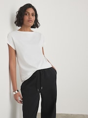 White Grown On Cap Sleeve T-Shirt - Image 1 of 5