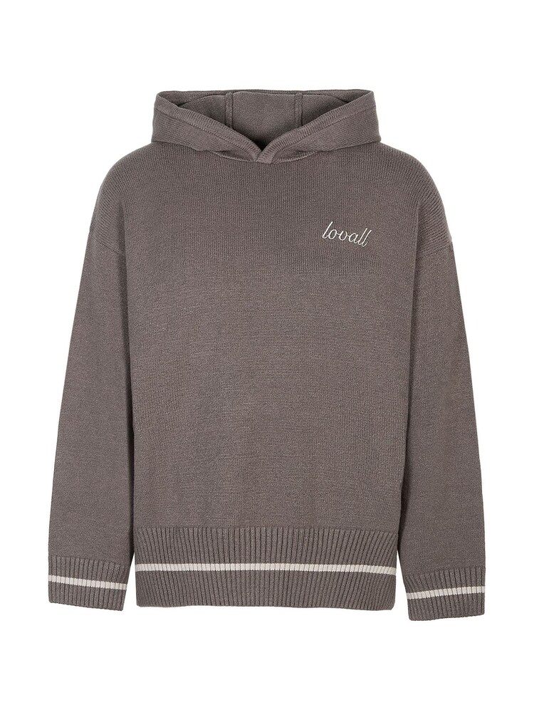 LOVALL Brown Soft Knit Hooded Jumper - Image 6 of 6