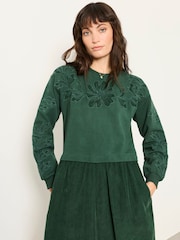 FatFace Pacey Green 2in1 Cord Midi Dress - Image 4 of 5