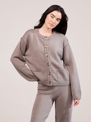 LOVALL Brown Soft Knit Cardigan - Image 1 of 5