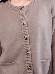 LOVALL Brown Soft Knit Cardigan - Image 3 of 5