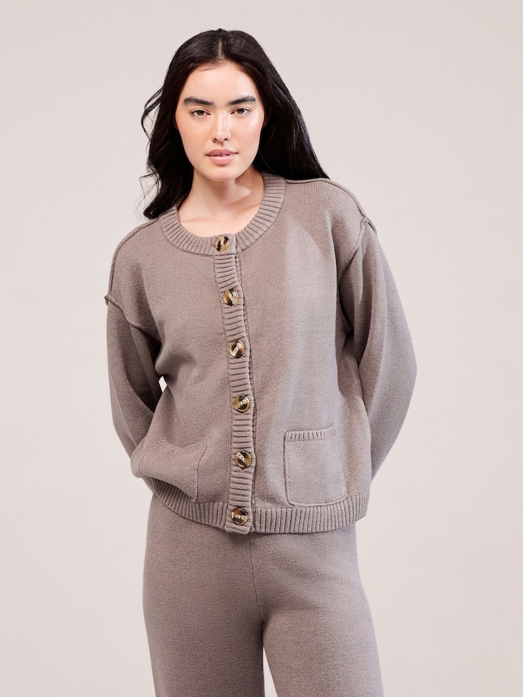 LOVALL Brown Soft Knit Cardigan - Image 5 of 5