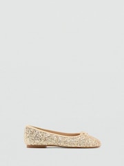 Mango Gold Ballet Pumps - Image 1 of 3