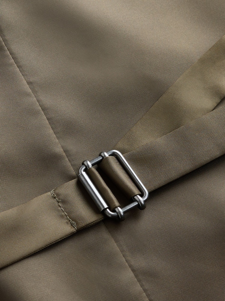 Green Double Breasted Fit Nova Fides Italian Wool Blend Check Suit Waistcoat - Image 9 of 9