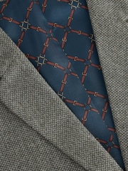Boja žalfije Zeleno - Regular Fit Nova Fides Italian Wool Blend Trimmed Textured Suit Waistcoat - Slika 8 od 9