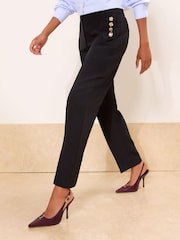 Lipsy Burgundy Red Faux Leather Standard Fit Hardware Trim Detail Slingback Stiletto High Heel Court Shoe - Image 3 of 6