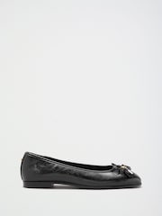 Lipsy Black Standard Fit Square Toe Tassle Detail Ballerinas - Image 6 of 7