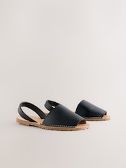 Black Slingback Sandals - Image 6 of 9