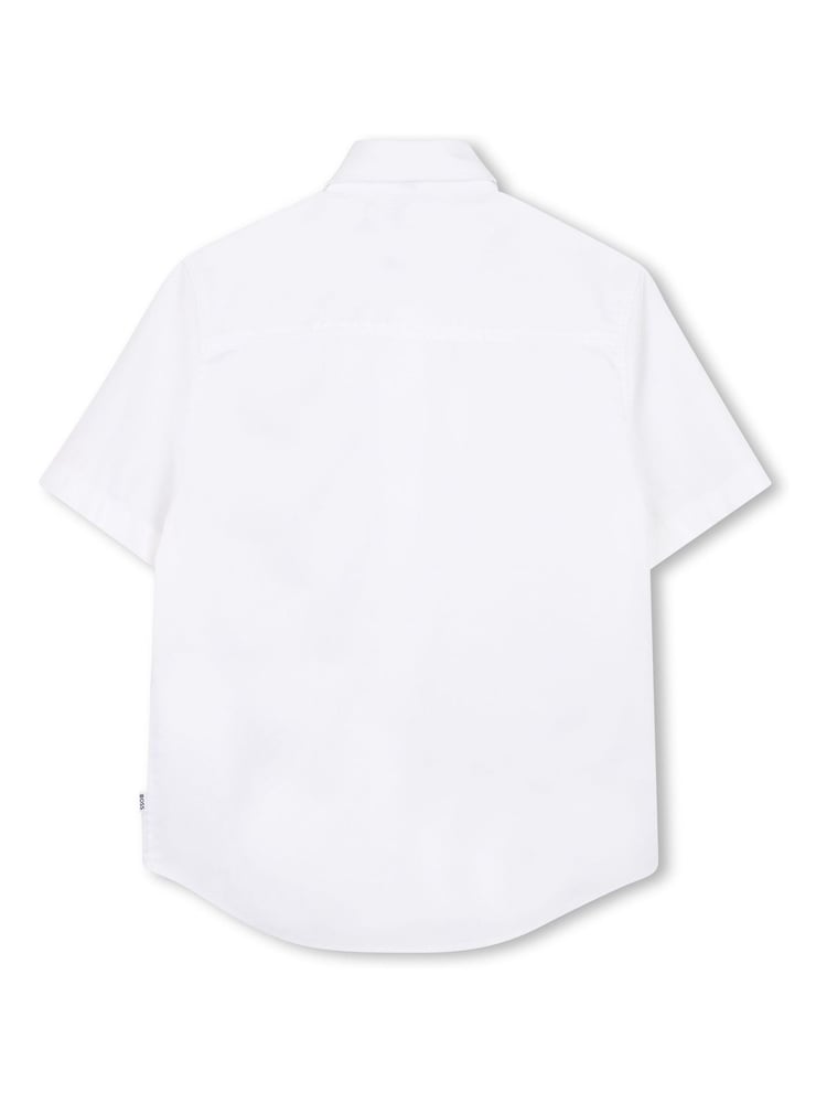 Alb - BOSS Short Sleeve Collar Shirt - Imaginea 2 din 3